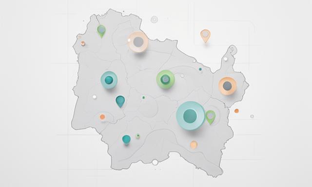 Mapa ilustrado de Argentina con puntos de distribución marcados y una escala visual sobria sobre fondo claro